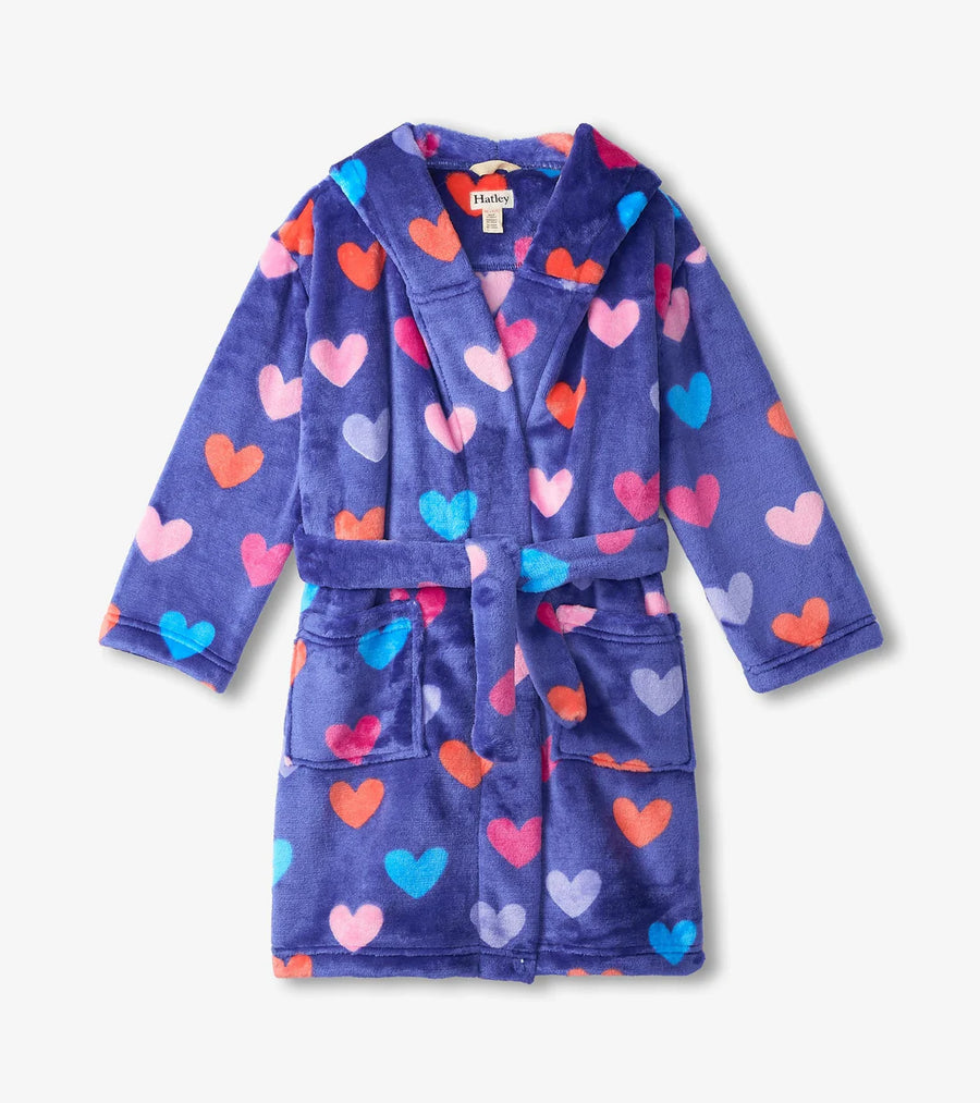 Hearts Fleece Robe