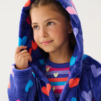 Hearts Fleece Robe