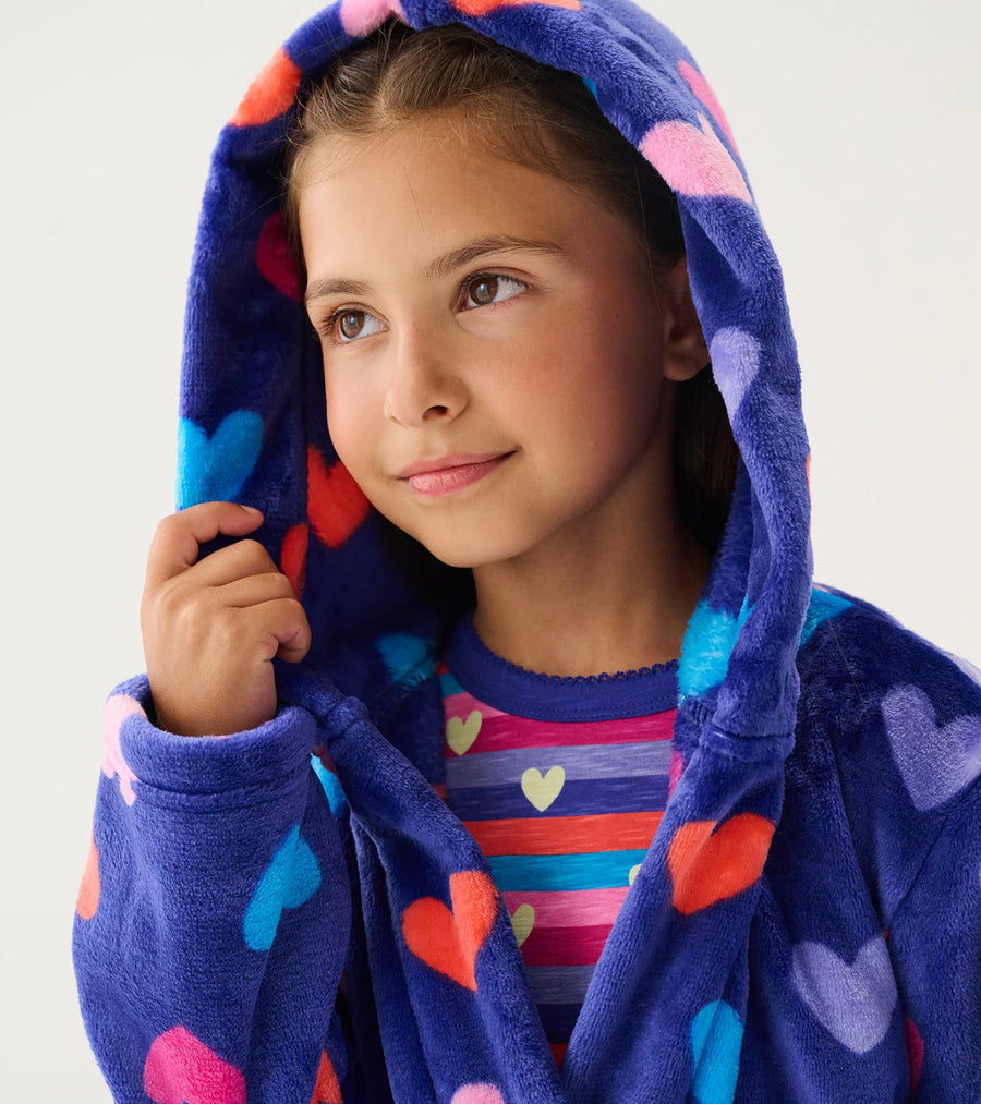 Hearts Fleece Robe