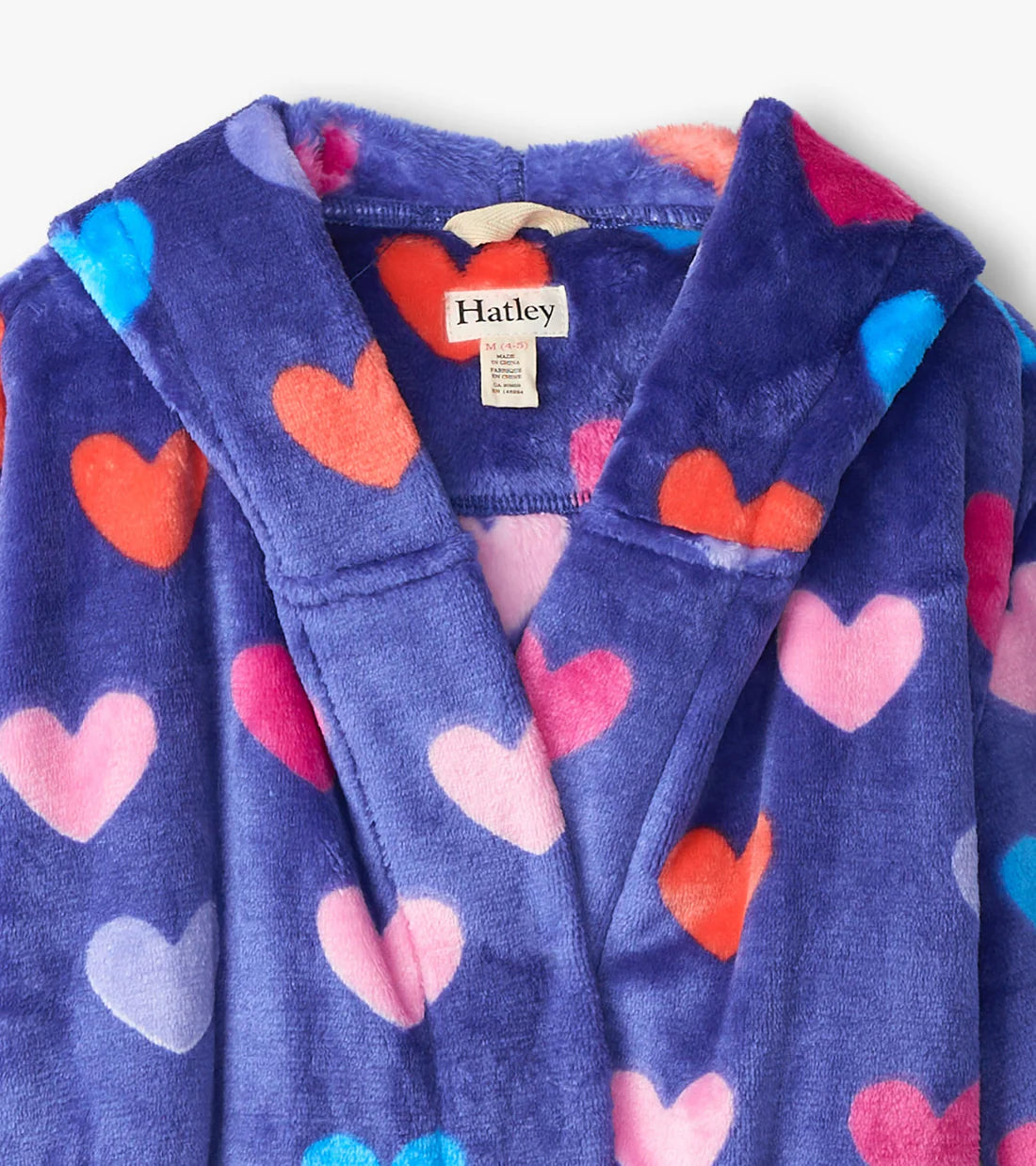 Hearts Fleece Robe