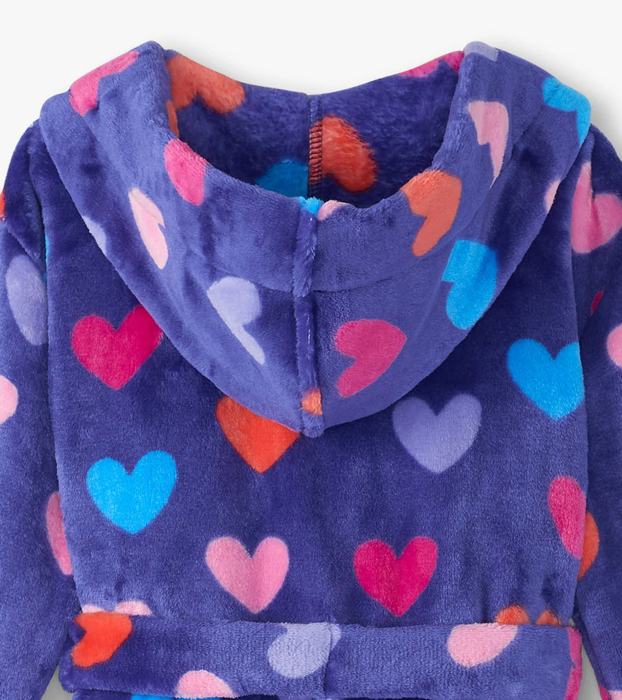 Hearts Fleece Robe