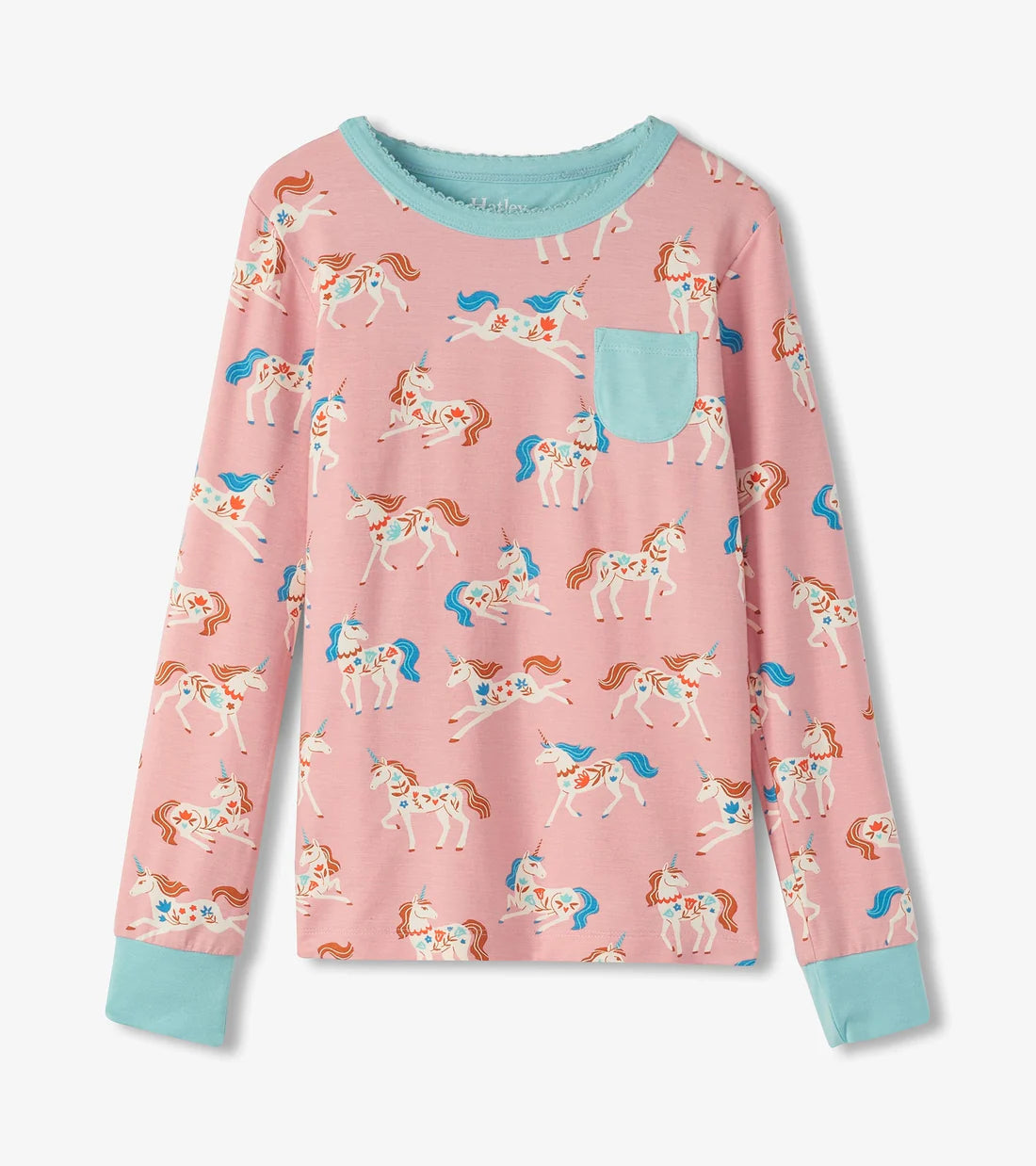 Folksy Unicorns Bamboo Pajama Set