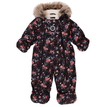 Mila Baby One-Piece Snowsuit Baby Girl Black