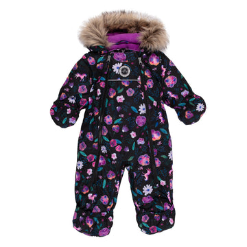 Baby Lena Baby Girl Black One-Piece Snowsuit