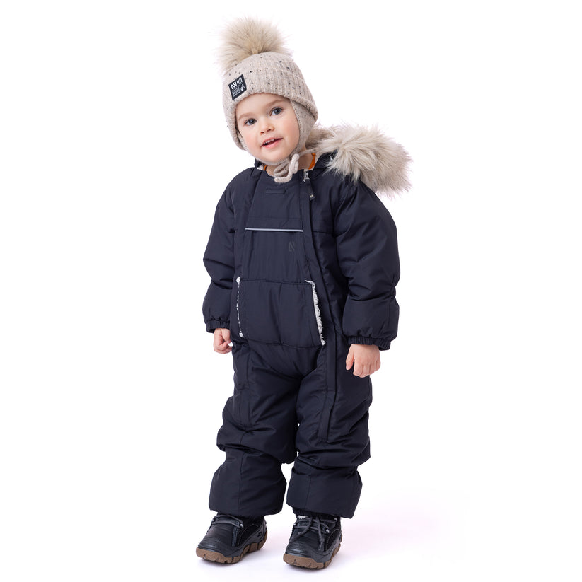 Alix  Baby One-Piece Snowsuit Black