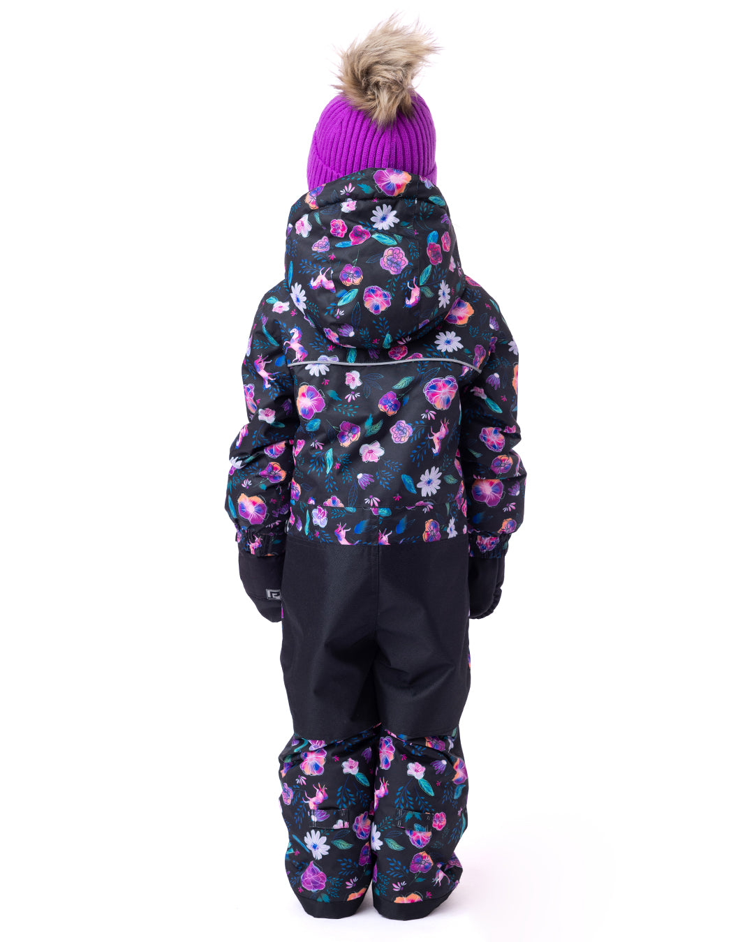 Camelia Girls One-Piece Snowsuit Black