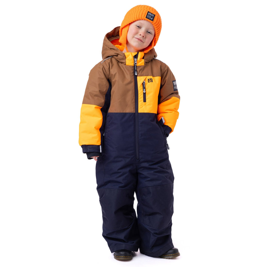 Shawn Boys One-Piece Snowsuit Brown