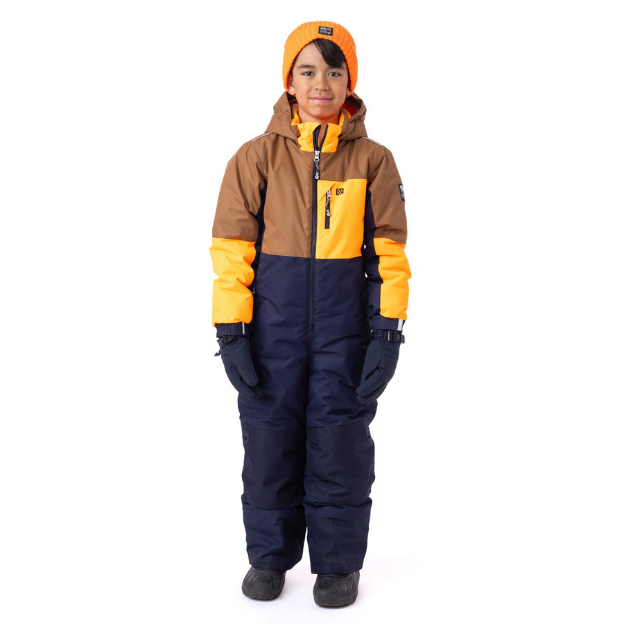 Shawn Boys One-Piece Snowsuit Brown