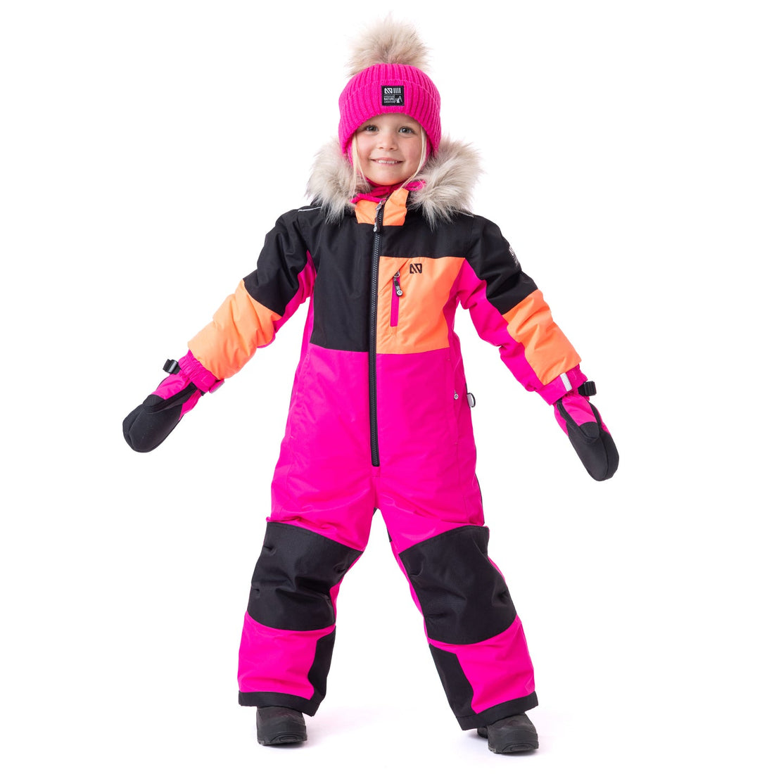 One-piece snowsuit Ariane Girls Fuchsia