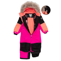 One-piece snowsuit Ariane Girls Fuchsia