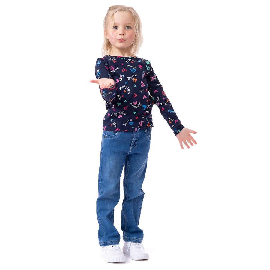 Girls long-sleeved t-shirt Navy