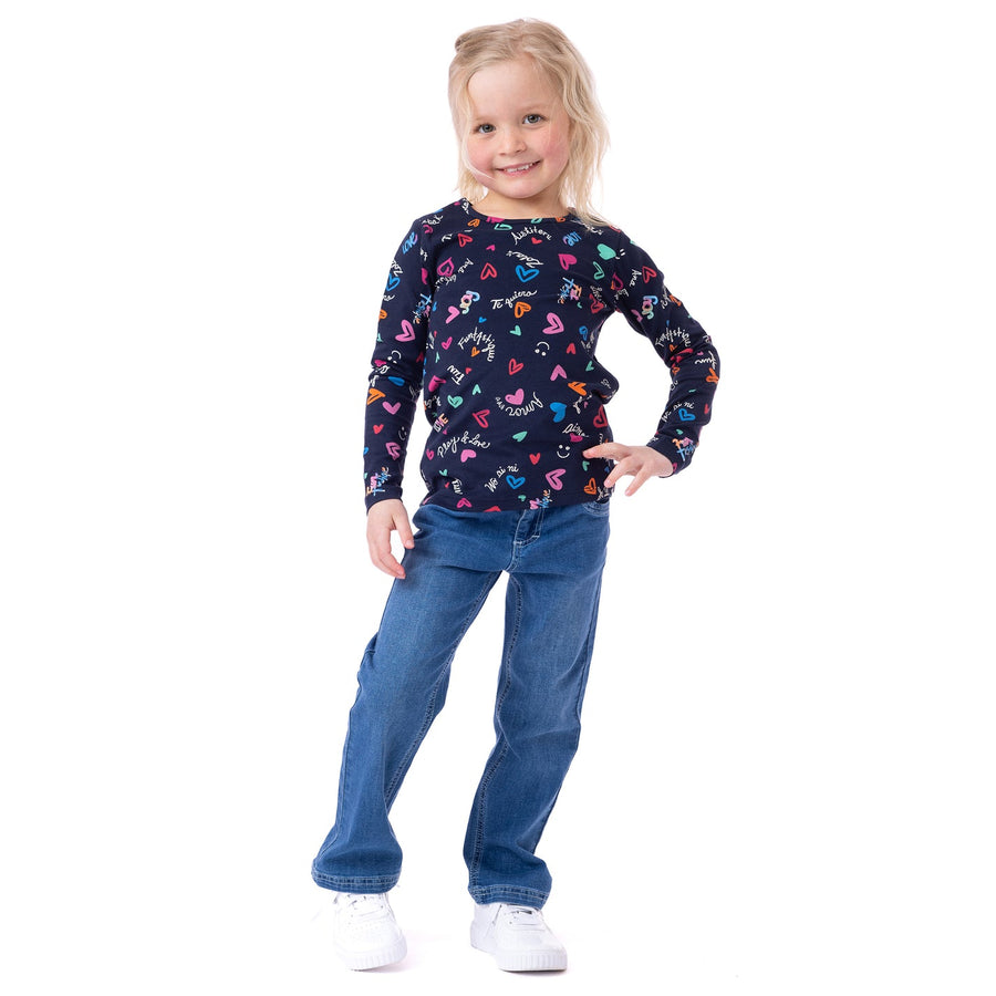 Girls long-sleeved t-shirt Navy