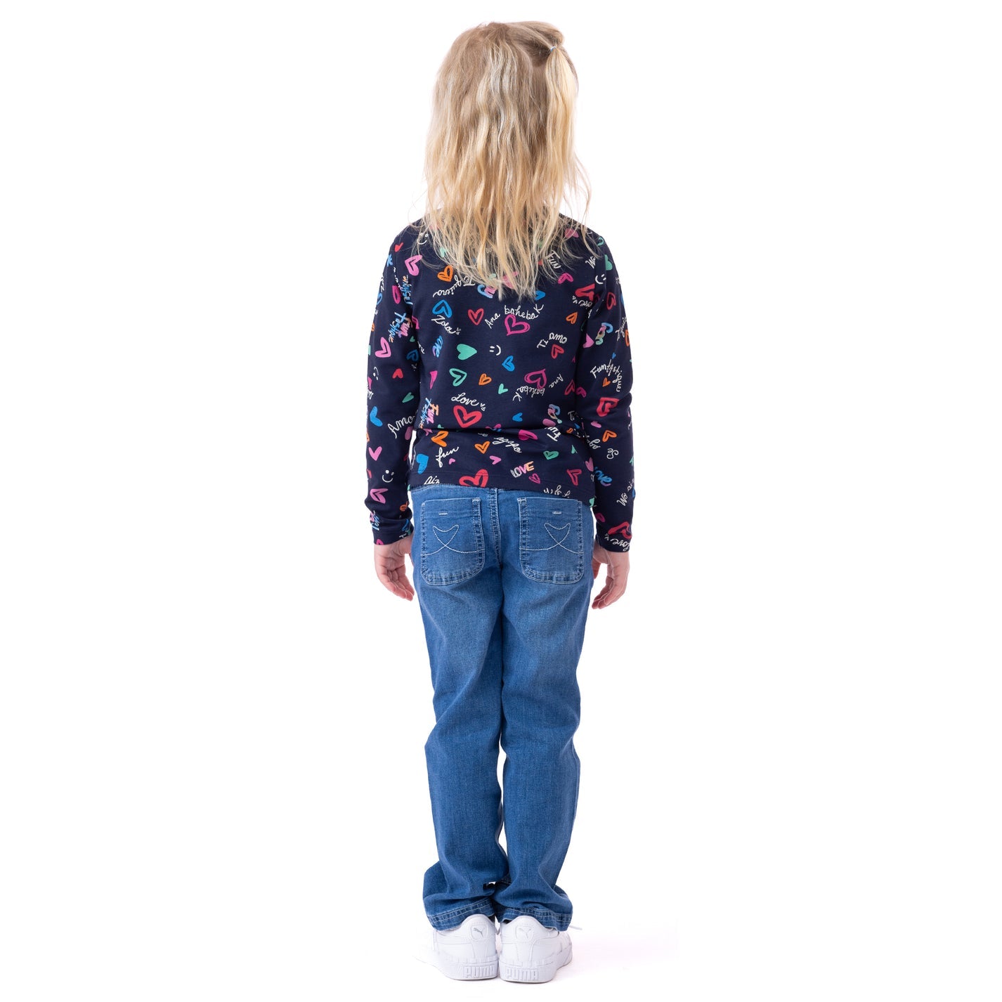 Girls long-sleeved t-shirt Navy