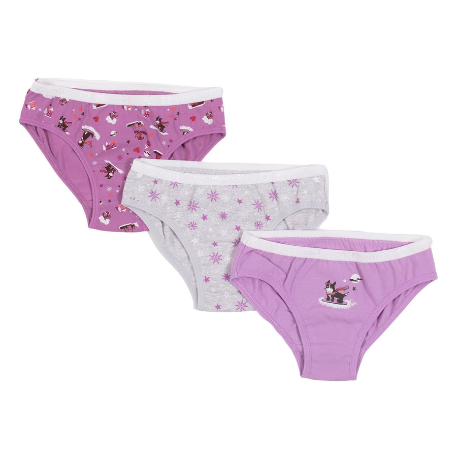 Panties, pack of 3 Girls Purple