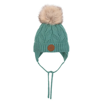 Lea Baby Knit Hat Baby Girl Turquoise