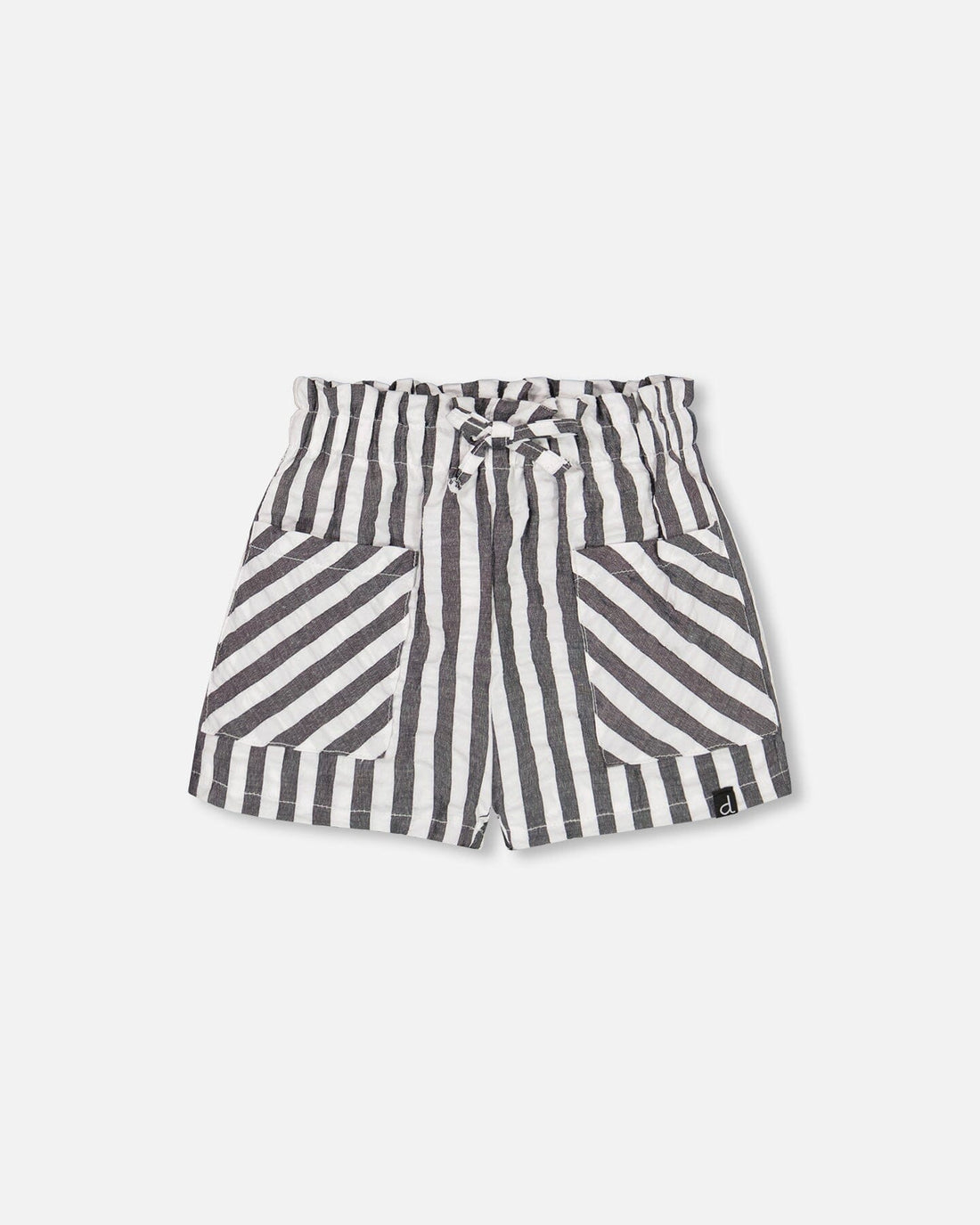 Striped Seersucker Short Black