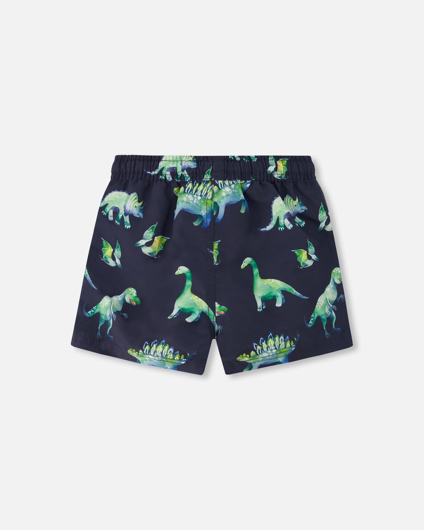 Mid-Thigh Boardshort Grey Printed Dinosaurs