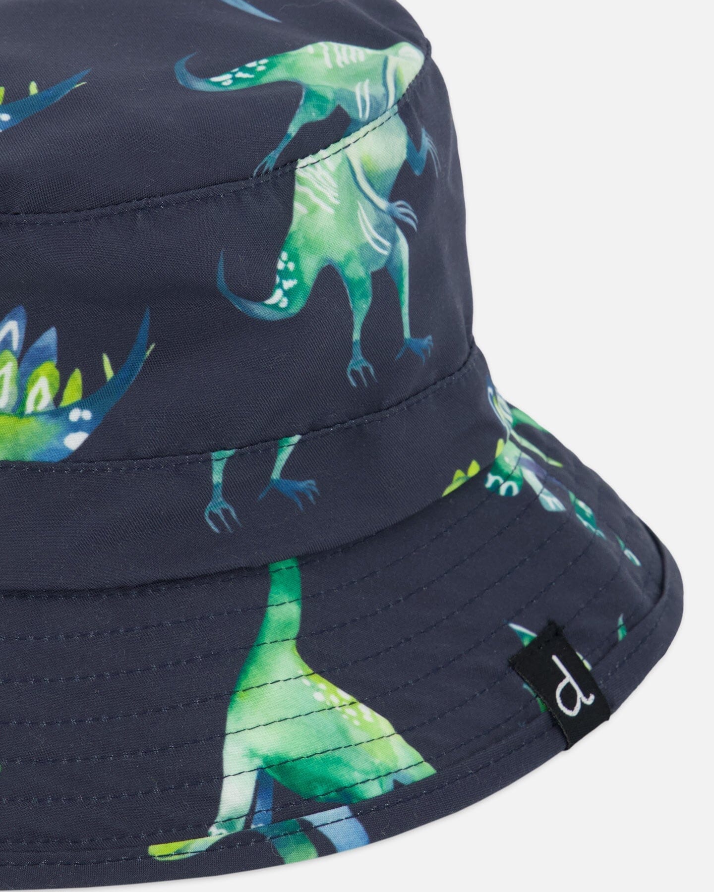 Beach Hat Grey Printed Dinosaurs