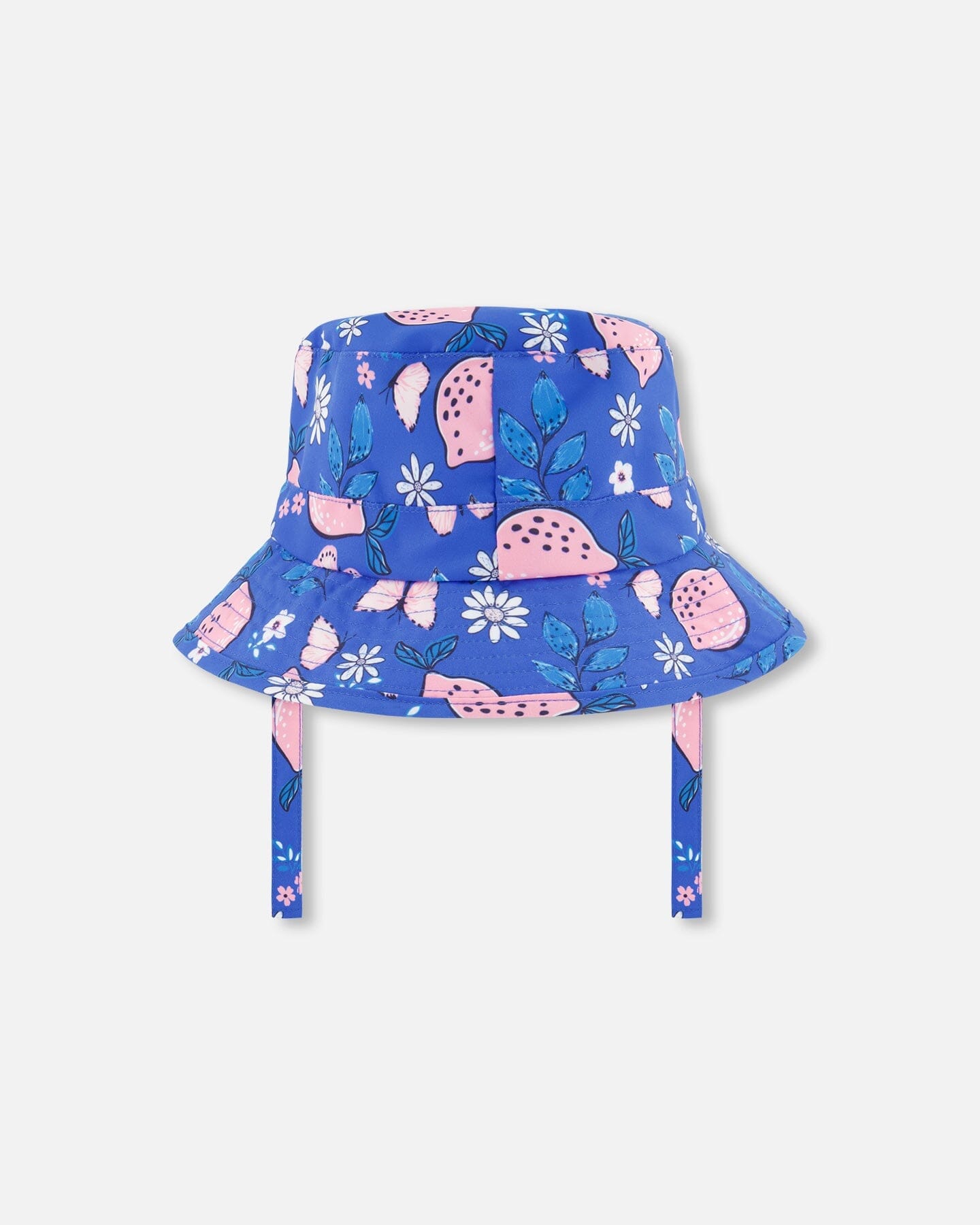 Beach Hat Royal Blue Printed Pink Lemon