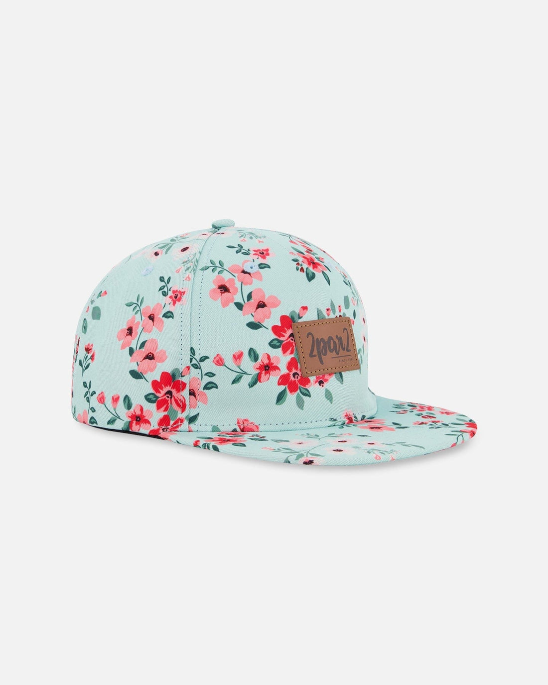 Cap Light Blue Flower Print