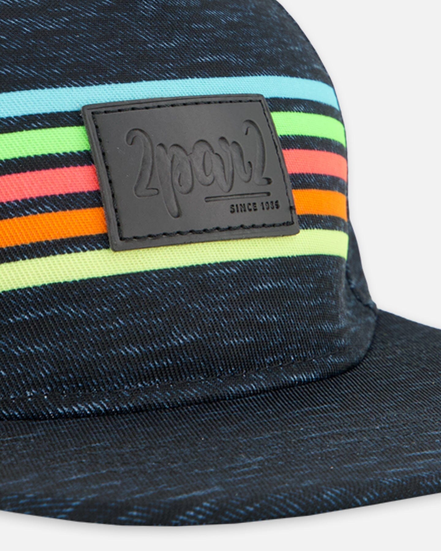 Neon Stripe Cap Heather Black