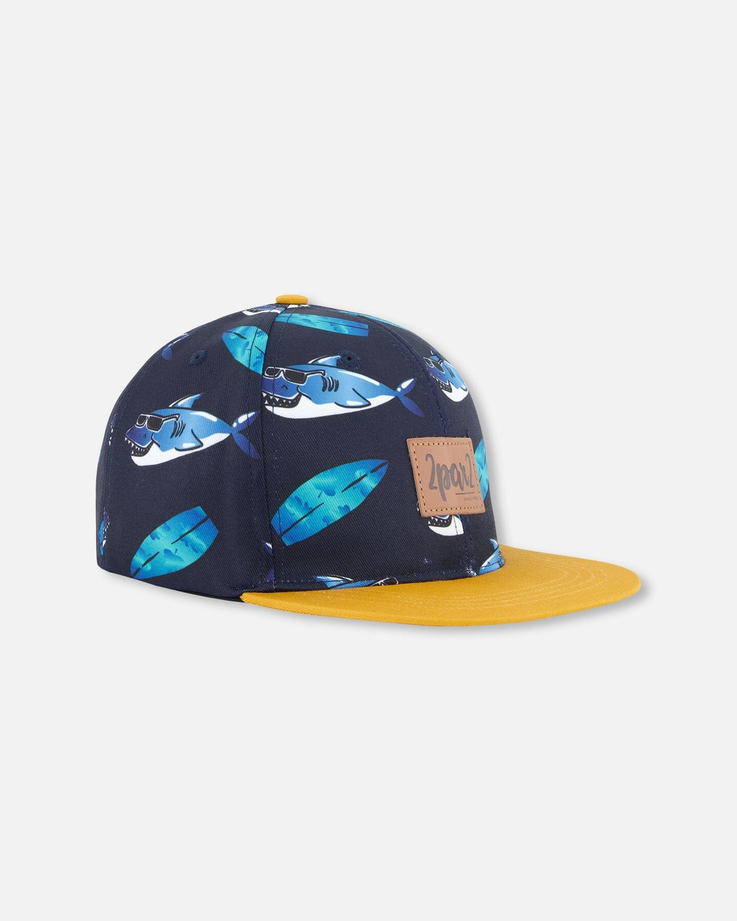 Cap Navy Printed Shark