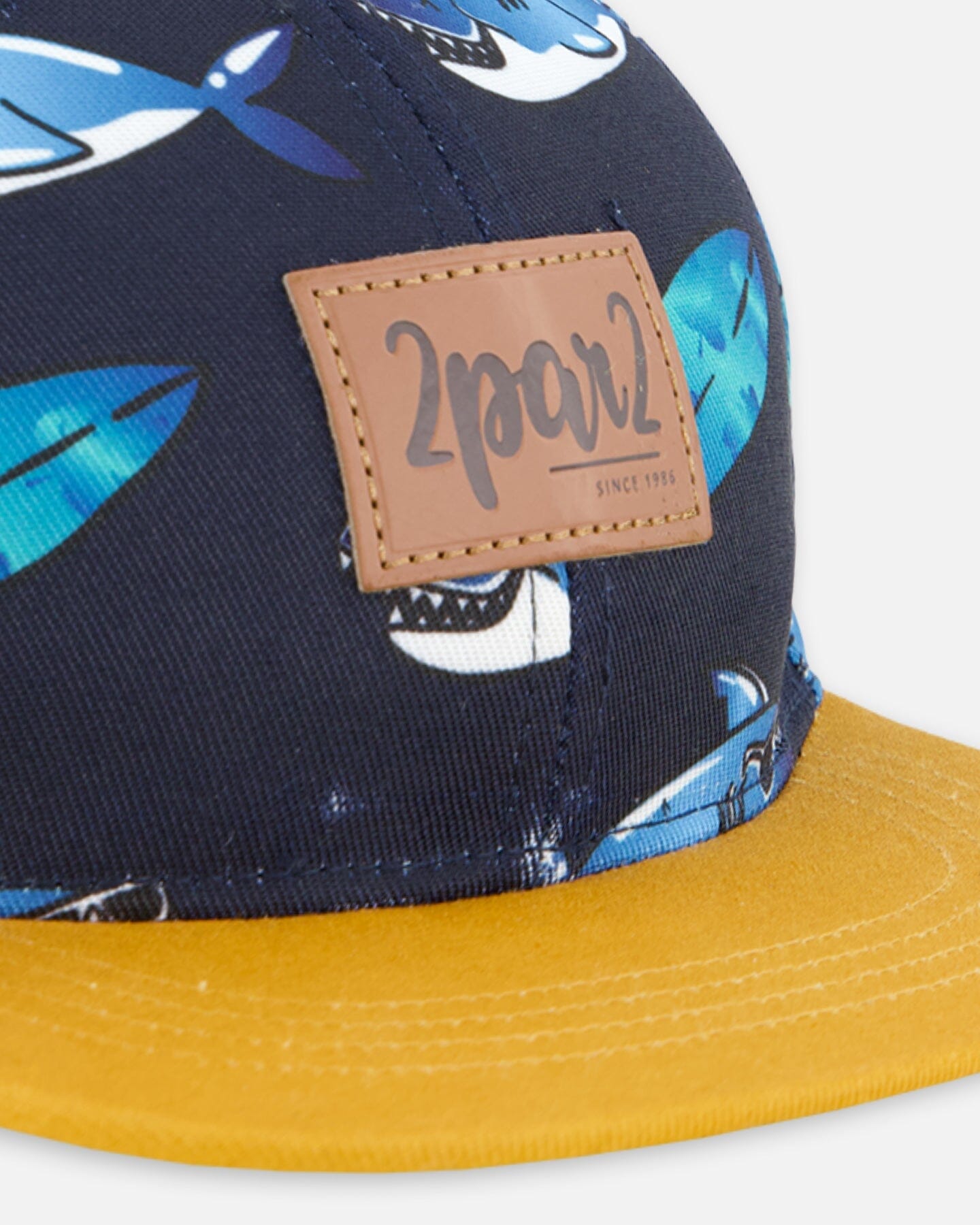 Cap Navy Printed Shark