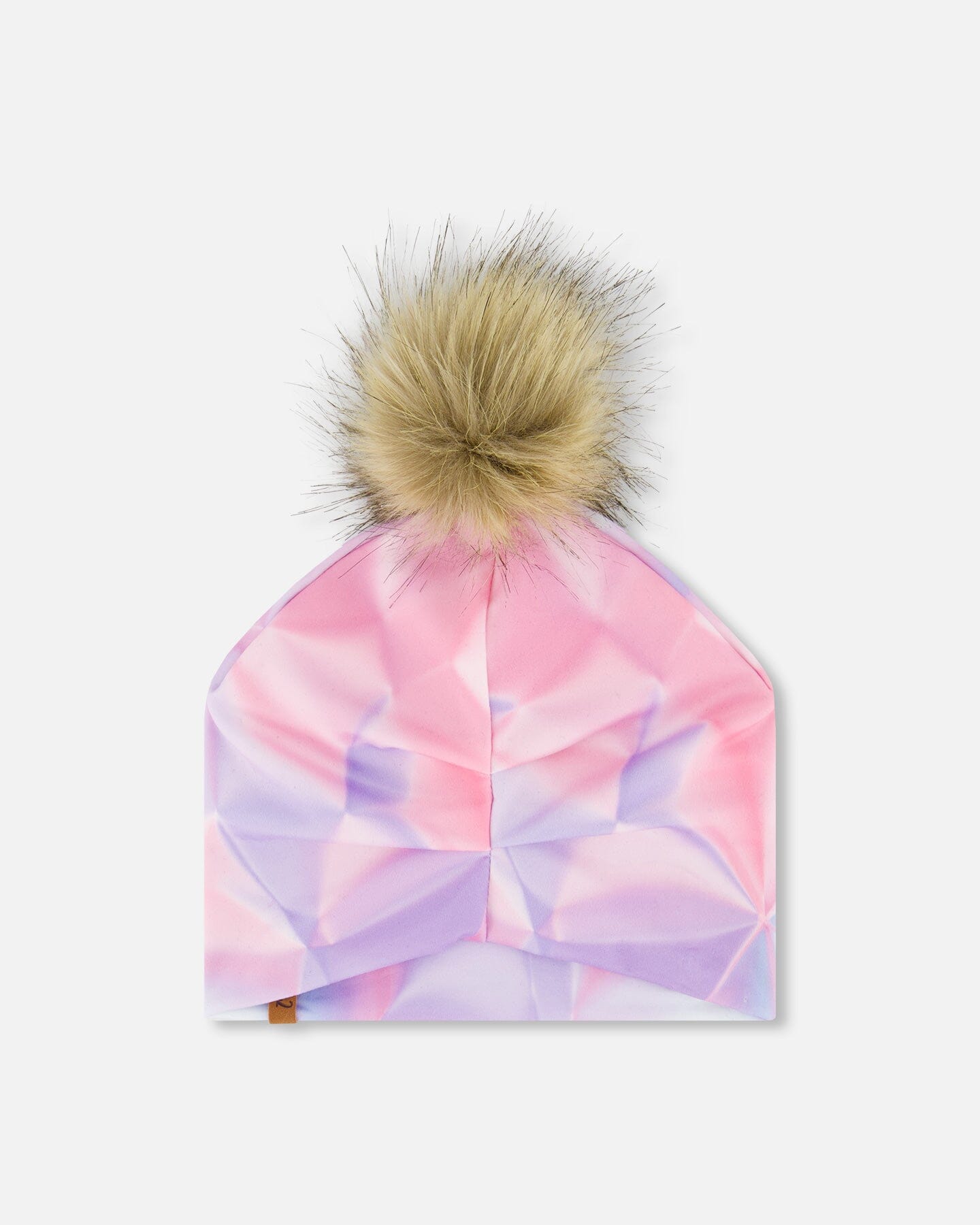 Detachable Pompom Hat Printed Foil Pastel