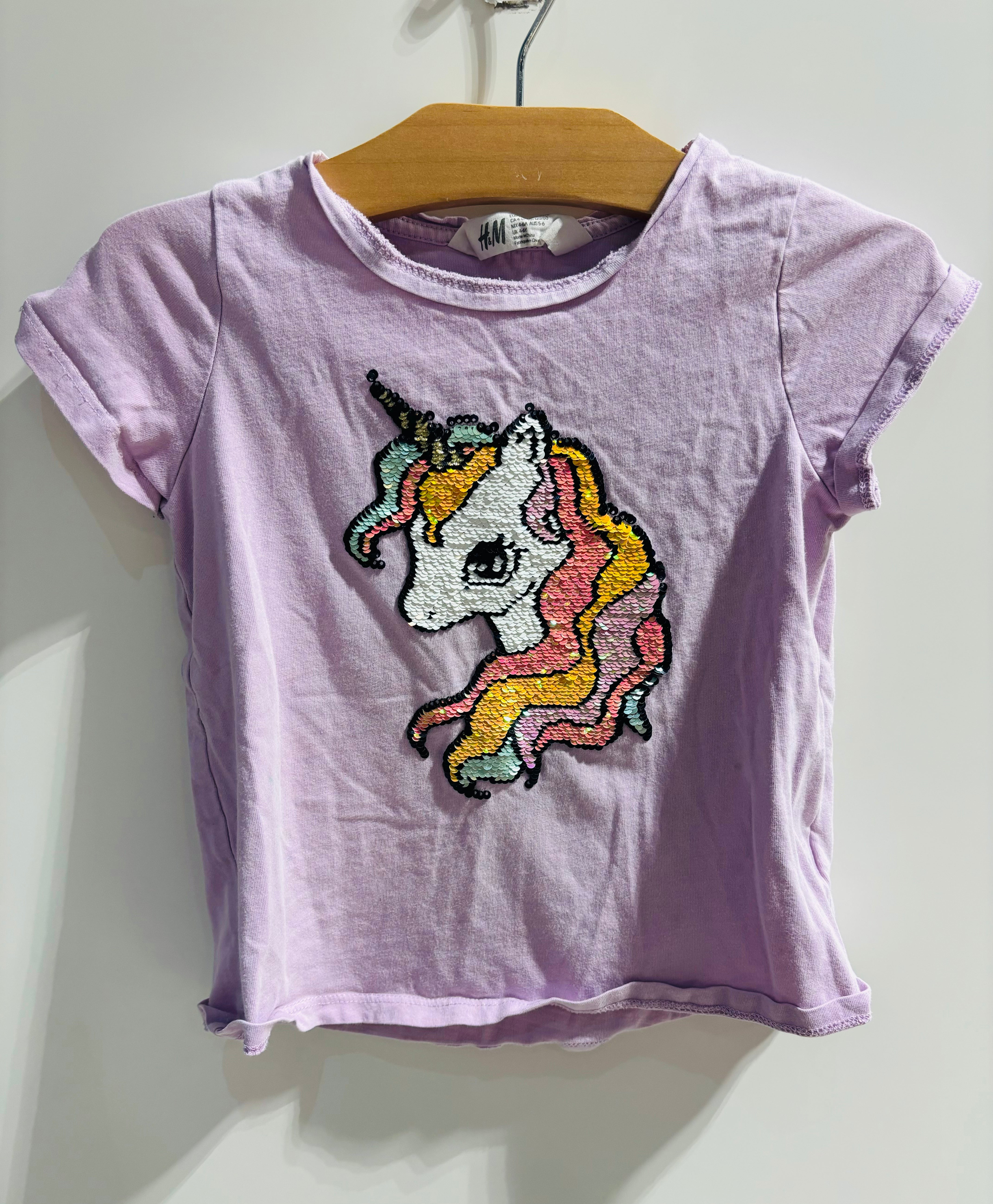 H&M Sequin Tee 4-6T