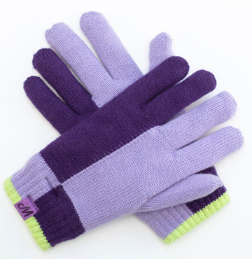 Purple Knit Gloves (7-16Y)