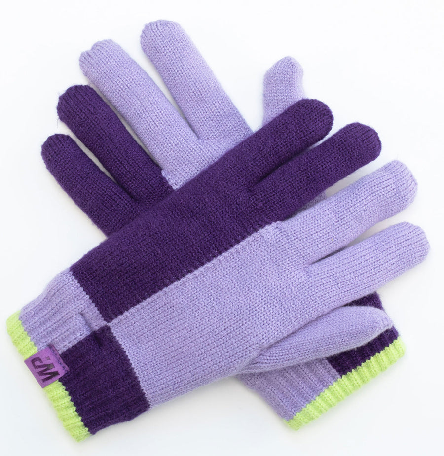 Purple Knit Gloves (7-16Y)