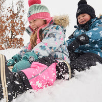 Two Piece Snowsuit Candy Pink Printed Deer