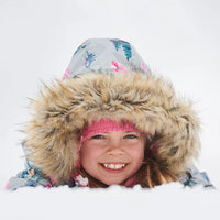 Two Piece Snowsuit Candy Pink Printed Deer