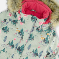 Two Piece Snowsuit Candy Pink Printed Deer