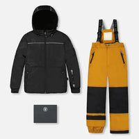 Two Piece Snowsuit Black And Spice