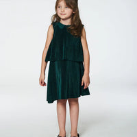 Sleeveless Dress With Eyelet Collar Forest Green