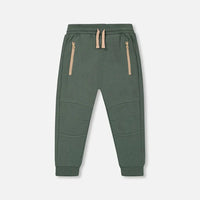 Fleece Sweatpants With Zip Pockets Forest Green