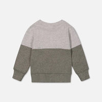 Super Soft Colorblock Top With Quilted Pocket Gray And Sage