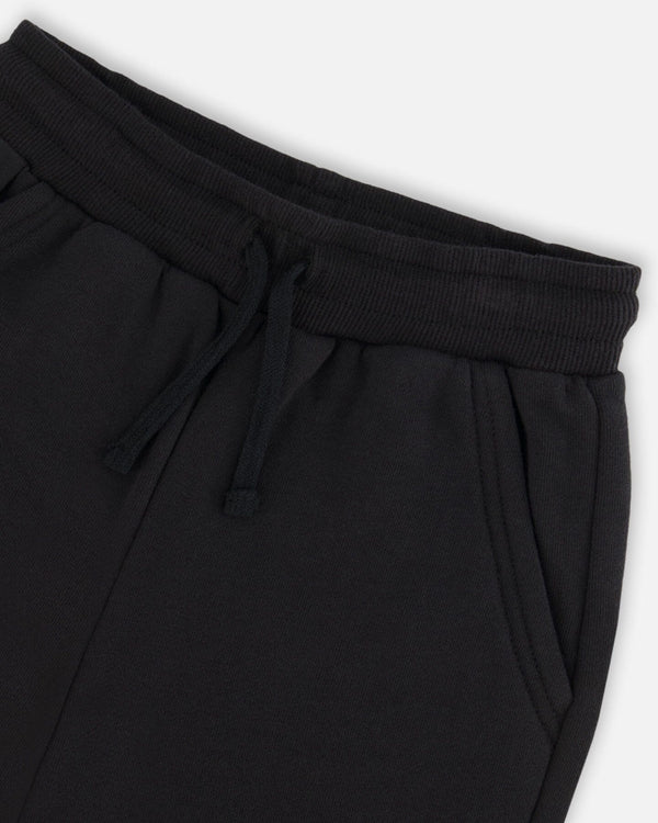 Fleece Sweatpants With Pockets Black