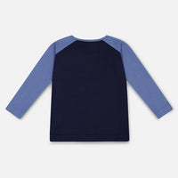 Raglan T-Shirt With Print Navy