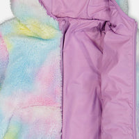 Reversible Plush Jacket Lilac Tie Dye