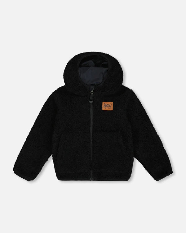 Reversible Sherpa Jacket Black