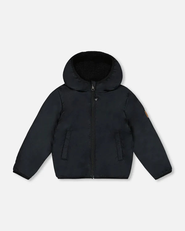 Reversible Sherpa Jacket Black