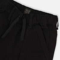 Stretch Twill Pleated Knee Jogger Pants Black