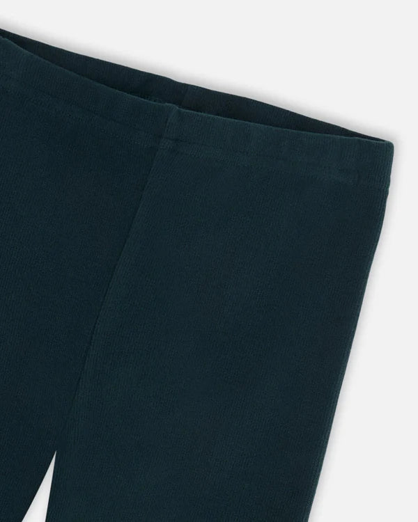 Rib Leggings Dark Emerald