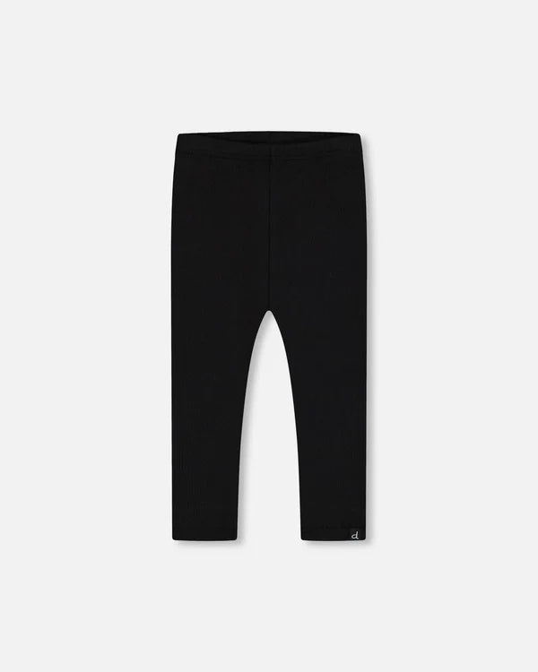 Rib Leggings Black