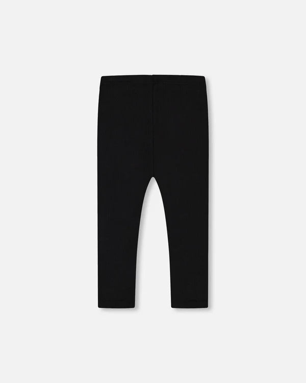 Rib Leggings Black