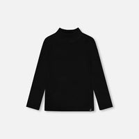 Super Soft Brushed Mock Neck Top Black