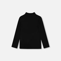 Super Soft Brushed Mock Neck Top Black