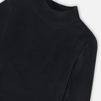 Super Soft Brushed Mock Neck Top Black